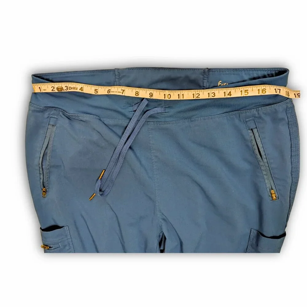 #5 Purple Label by Healing Hands Yoga Style Scrubs Royal Blue Pants– Size Large - Picture 4 of 6